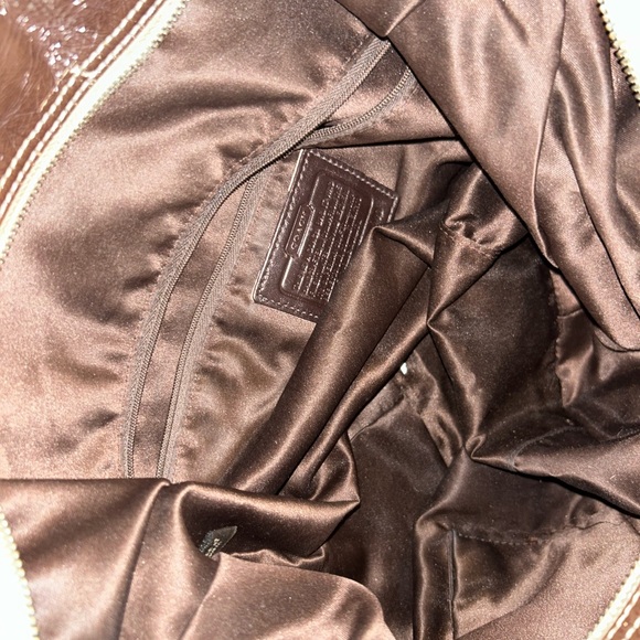 Vintage Coach Dark Brown and Tan Satchel - Picture 5 of 8